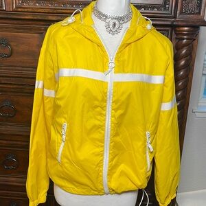 Garage Windbreaker, Yellow and White, Size M
